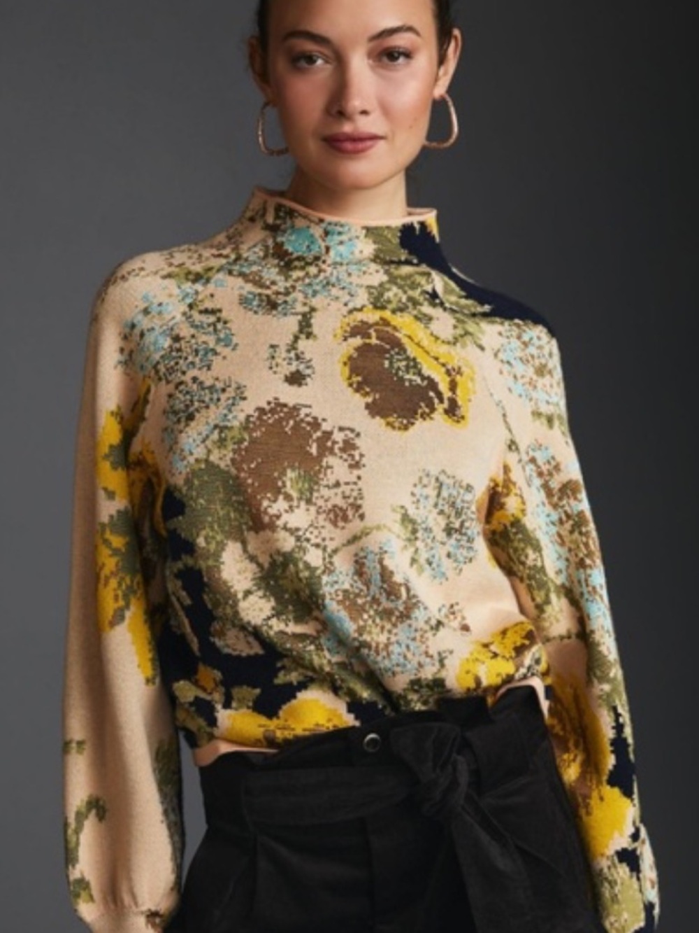 Anthropologie The Beatriz Mock-Neck Sweater
